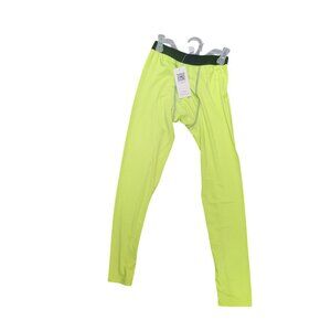 Mens Lime Green Compression Pants By Lanbaosi - Size 14/160 - Spandex & Polyeste